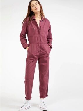 Utility Jumpsuit in Dusty Rose
